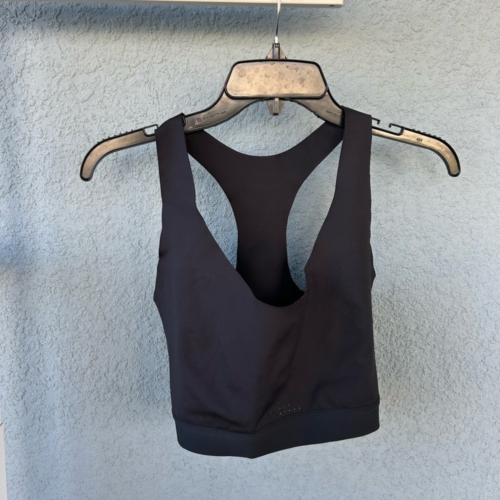All In Motion Black Racerback Sports Bra No Pads Size XL Stretchy - Picture 1 of 4